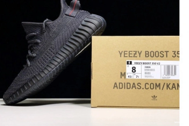 BLACK FU9006 350 V2 MENS YEEZY ADIDAS BOOST 0821